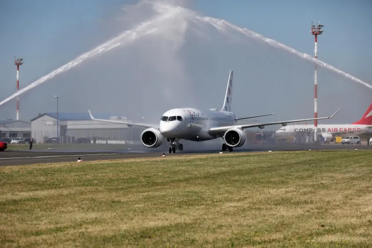 U Zagreb je sletio Airbusa A220, novi zrakoplov Croatia Airlinesa