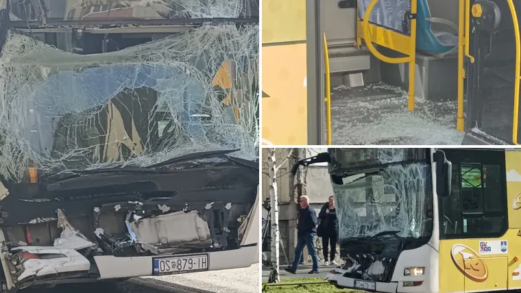 Smrskan gradski autobus, deseci ozlijeđenih. Ranojutarnji užas u Osijeku