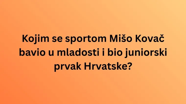 Kviz koji testira tvoju ljubav prema Mi&scaron;i Kovaču i njegovim hitovima: Dokaži da si pravi fan
