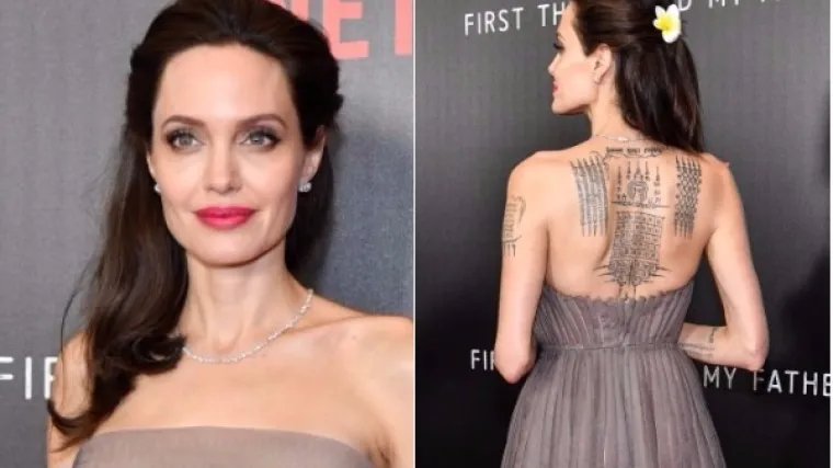 Angelina Jolie pokazala gola leđa i podsjetila da ima čak 20 tetovaža