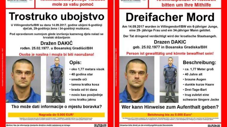 Njemačka policija izdala tjeralicu za Draženom Dakićem
