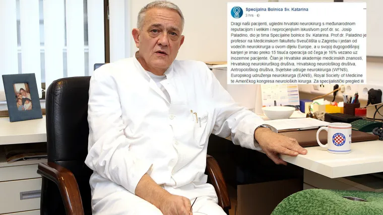 Nakon brojnih ponuda, konačno je odlučeno: Paladino će raditi u Specijalnoj bolnici Sveta Katarina