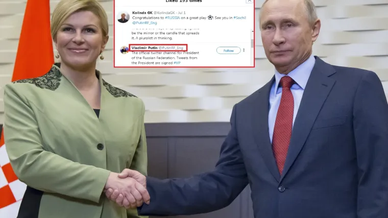 Ono kad dobiješ 'lajk', ali ništa od susreta uživo: Putinu se sviđa čestitka predsjednice, no neće biti u Sočiju