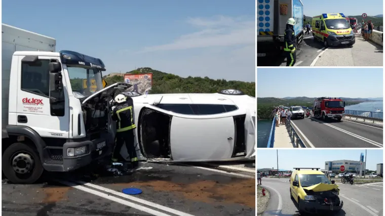 Sudarili se kamion i tri automobila