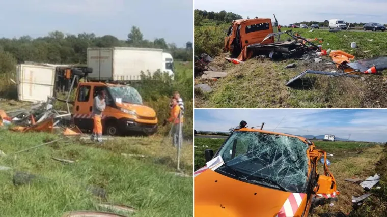 Sekunde su im spasile život! Kamion se u punoj brzini zabio u njihovo vozilo između Jaske i Karlovca na A1
