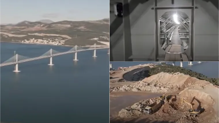 Neviđene snimke iz zraka i sa zemlje: Zavirite u utrobu Pelješkog mosta i saznajte što na njemu sada rade