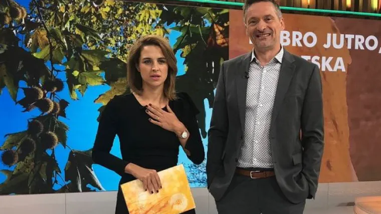 Nakon što je demantirala da je trudna, Doris Pinčić emisiju vodila u uskoj crnoj haljini