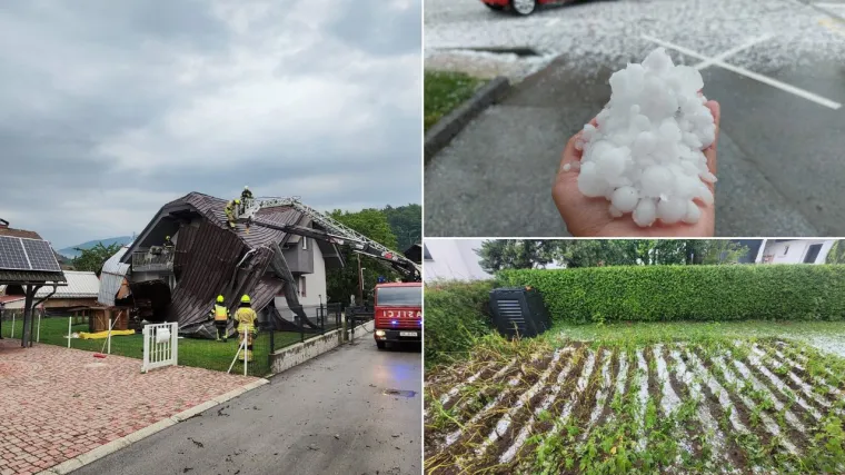 FOTO Nevrijeme poharalo Sloveniju, približava se Hrvatskoj. Padala ogromna tuča