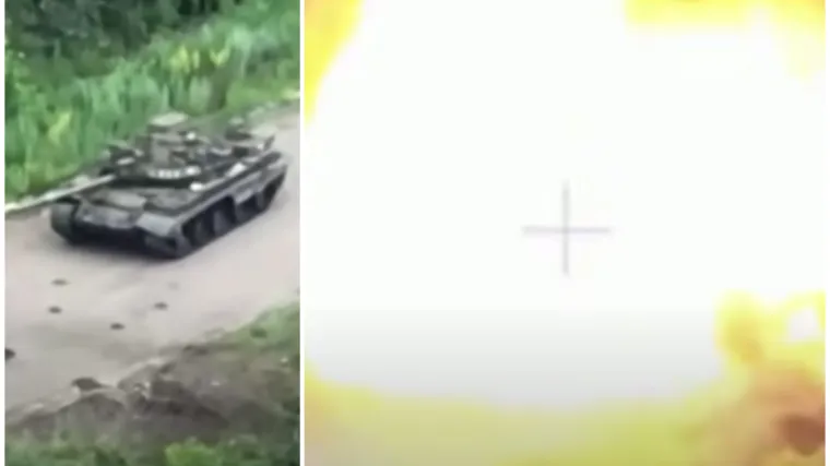Trenutak kada se ruski tenk pretvorio u ogromnu vatrenu kuglu; Medvedev: 'Apokalipsa ne da je moguća, već je i vrlo vjerojatna'