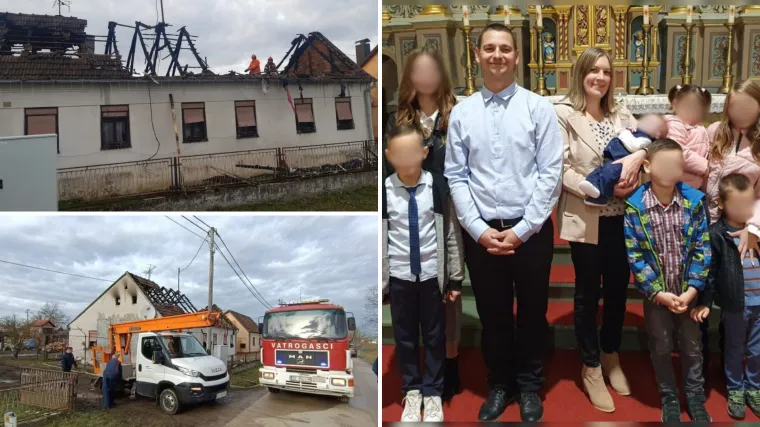 Ispovijest Ivane, majke sedmero djece čiji je dom izgorio: 'Čula sam pucketanje kod dimnjaka, uzela djecu i bježala'