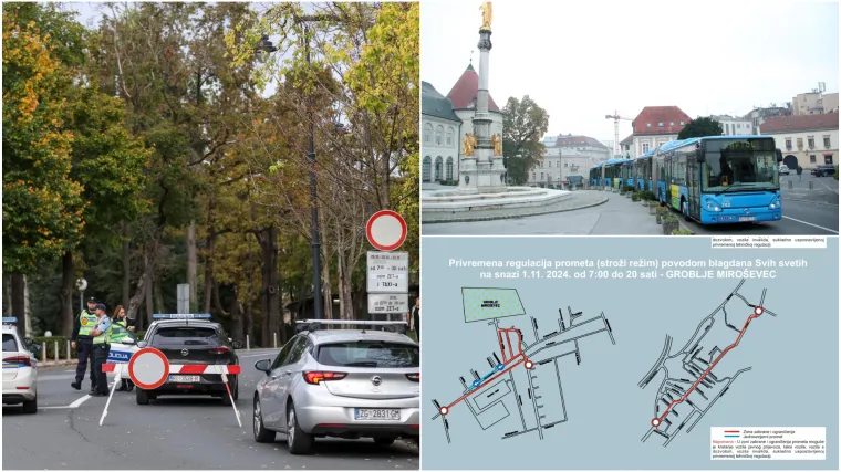Novi režim prometa u Zagrebu kreće od subote: Provjerite kako do groblja i što je zabranjeno