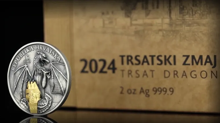 Hrvatska kovnica novca predstavlja nastavak serije numizmatičkog izdanja "Trsatski zmaj"