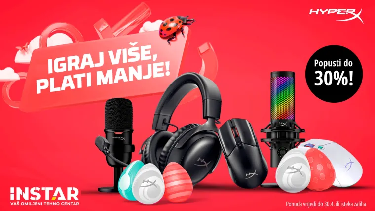 Osvježi gaming setup uz HyperX popuste do 30% u Instaru