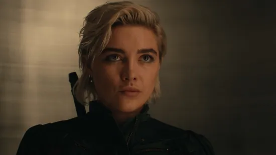 Yelena Belova (Florence Pugh) in Marvel Studios' THUNDERBOLTS*. Photo courtesy of Marvel Studios. © 2024 MARVEL.
