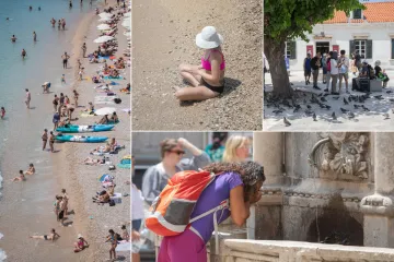 Padaju temperaturni rekordi, plaže su krcate: Pogledajte kako se rashlađuju u Dubrovniku