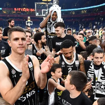 Partizan u ludoj atmosferi osvojio ABA ligu i osamio se na vrhu vječne liste