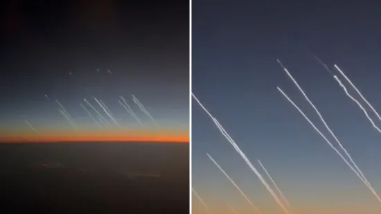 Brutalne snimke! Iran lansirao balističke rakete, snimili ih iz putničkog aviona: 'Vuuu-haaa'