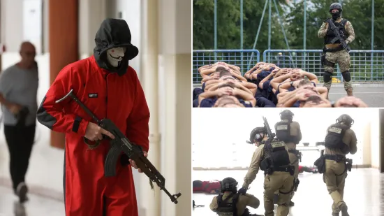 Duge cijevi, maskirani kriminalci i talačka kriza: Pogledajte nestvarne scene iz Sarajeva