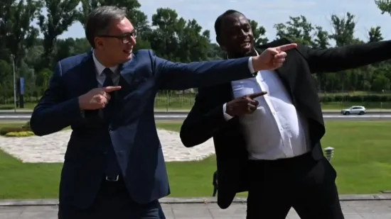Vučić u Beogradu stvarno pozirao uz Usaina Bolta, najbržeg čovjeka na svijetu