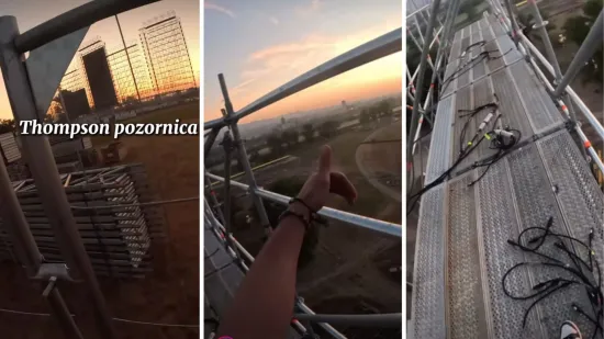 Snimio kako se penje na Thompsonovu pozornicu na Hipodromu: 'Toliko o sigurnosti. Mogao je postaviti bombe...'