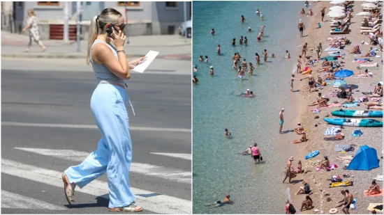 Vrućina im ne smeta: Dubrovčani se kupaju, a Zagrepčani 'kuhaju' na asfaltu