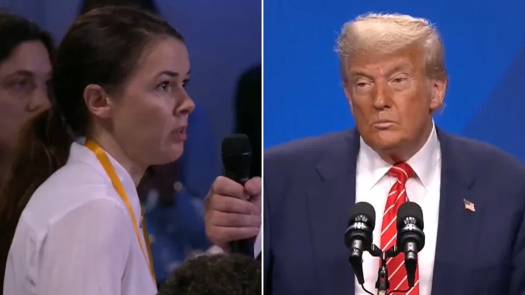 Trump kakvog rijetko viđamo, pogledajte reakciju na pitanje Ukrajinke: 'Pozdravite muža'