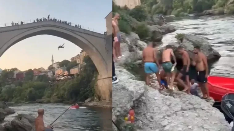 Turist skočio sa Starog mosta, revoltirani Mostarci ga pretukli