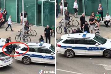 Viralno uhićenje u Zagrebu! Pogledajte kako policajac upotrebljava silu nad mladićem: 'Kome se ti ku***š'