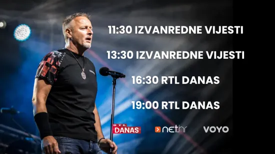Izvanredne vijesti na RTL-u donose sve o megaspektaklu: Thompson pred pola milijuna ljudi
