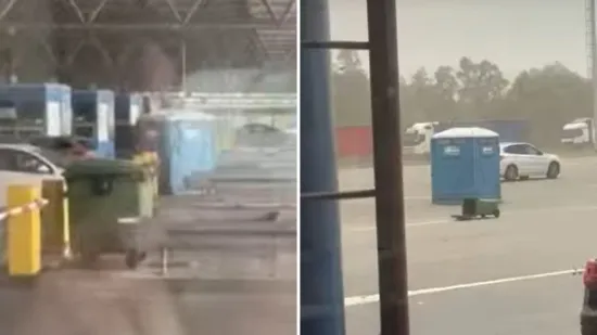Urnebesni video nasmijao regiju: Vjetar otpuhao WC na granicu sa Srbijom, komentari su hit!