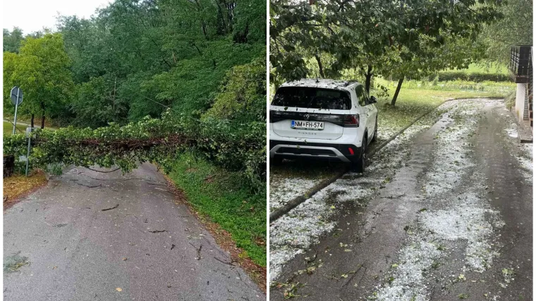 Žestoko nevrijeme pogodilo hrvatsku regiju, padala tuča: 'Najprije se nebo zatamnilo...'