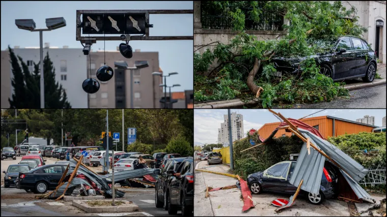 Potrgani semafori, uništeni automobili, razrušeni krovovi: Ovo je Split nakon stravičnog nevremena