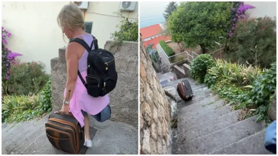 Amerikanki dozlogrdile hrvatske stepenice: Pogledajte kako je spustila kofere