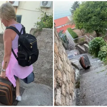 Amerikanki dozlogrdile hrvatske stepenice: Pogledajte kako je spustila kofere