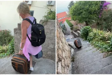 Amerikanki dozlogrdile hrvatske stepenice: Pogledajte kako je spustila kofere
