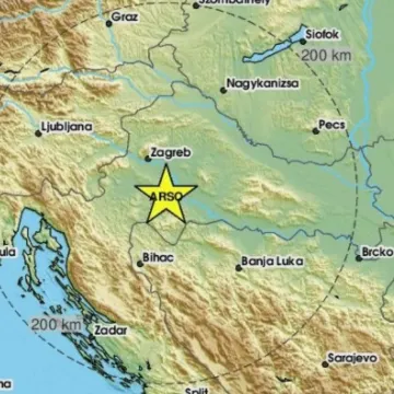 Potres jutros pogodio središnju Hrvatsku: 'Poprilično je zatreslo'