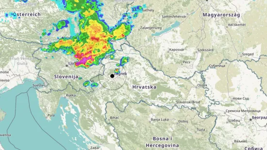 DHMZ izdao upozorenja: U dijelove Hrvatske stiže grmljavinsko nevrijeme