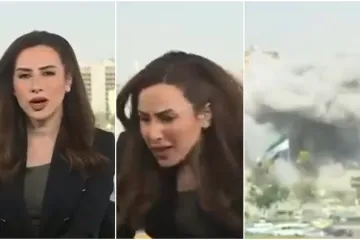 Eksplozija iza leđa šokirane TV voditeljice: Trenutak udara na Siriju obišao svijet!