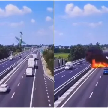 Avion se srušio nasred autoceste, poginulo dvoje ljudi: Snimka je zastrašujuća!
