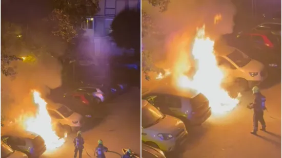 Buknuo požar na parkingu na zagrebačkoj Knežiji: Oštećeno nekoliko automobila