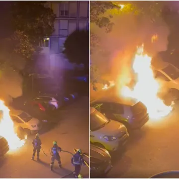 Buknuo požar na parkingu na zagrebačkoj Knežiji: Oštećeno nekoliko automobila
