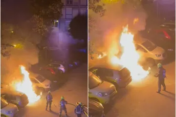 Buknuo požar na parkingu na zagrebačkoj Knežiji: Oštećeno nekoliko automobila