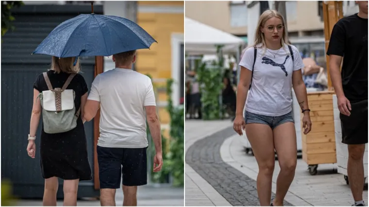 Ni nevrijeme nije zaustavilo ljepoticu: Pokazala duge noge dok drugi bježe pod kišobrane