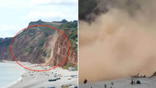 Odron zamalo poklopio kupače na plaži: Skakali su u more da spase živu glavu