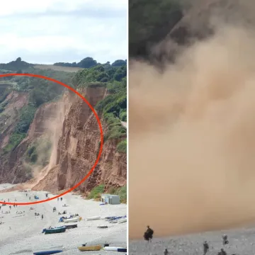 Odron zamalo poklopio kupače na plaži: Skakali su u more da spase živu glavu