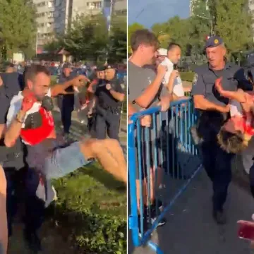 Incident u Vukovarskoj! Aktivisti u bijelim majicama s crvenim mrljama htjeli prekinuti mimohod: Imamo snimku