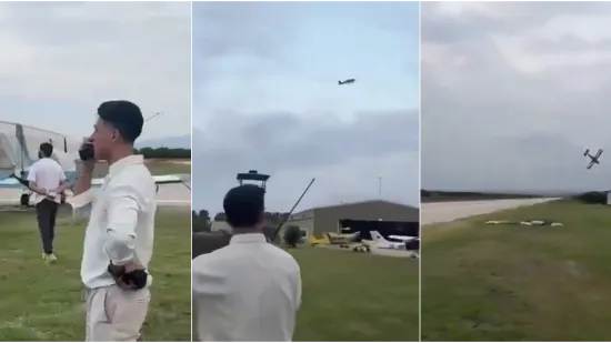 Prosidba u zraku pošla po zlu: Žena rekla 'DA', a onda se srušio avion. Pojavila se snimka