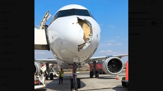 Ovako izgleda kad ptica udari nos Airbusa: Avion hitno sletio, slike su brutalne