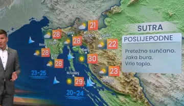 Meteorolog Dorian Ribarić: 'Oslabljeni frontalni poremećaj okrznut će dio Hrvatske'