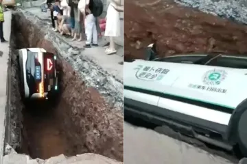 Robotaksi pao u rupetinu, ženu spašavali ljestvama: Nikome nije jasno kako je ovo izveo